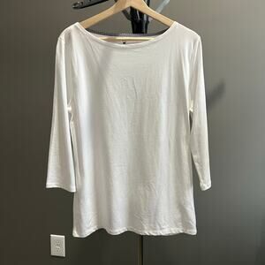 NWT Jones New York Sport Women's Boat neck White Blouse Top Size XL